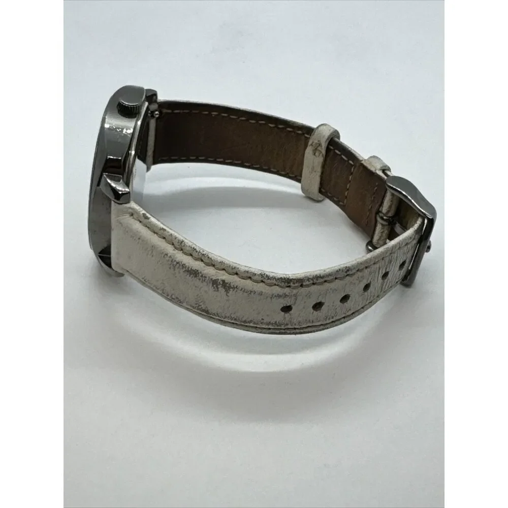 Fossil BQ3360 Women's White Leather Strap Analog Dial Quartz Wrist Watch JNA349